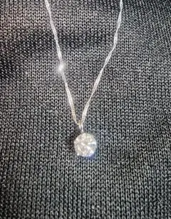 ま*ゃ様 一粒 ダイヤモンド ネックレス pt900 pt850 0.3ct 鑑