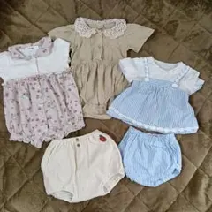 半袖女の子　ロンパース ３枚＆ブルマ　まとめ売り70cm