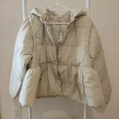 新品COCAフード付きライトベージュ4way中綿ジャケット Mサイズ