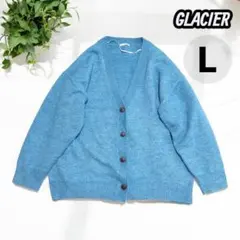 美品★ハニーズGLACIER　ライトブルー Vネック カーディガン　Lサイズ