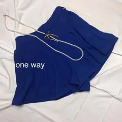 one way キュロットスカート　ミニスカート風　可愛い　美脚脚長　M