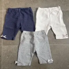 裾リボン ハーフパンツ 3枚セット 90cm