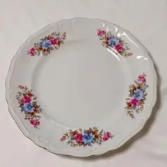 【希少】ボヘミア磁器 ディナープレート チェコ製 ヴィンテージ 花柄 大皿のサムネイル