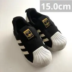adidas ブラック スリッポン スニーカー 15.0
