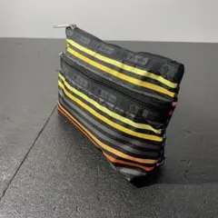 LESPORTSAC マルチストライプ ナイロンポーチ