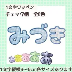 文字ワッペン お名前ワッペン ひらがなワッペン チェック