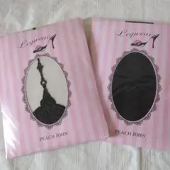 PEACH JOHN PJ-2002 ブラック タイツ M~L 2足セット