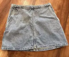 ライトブルー デニム ミニスカート　h&m