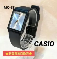 ❤️新品電池交換済❤️CASIOカシオメンズ腕時計 ブラックMQ-38