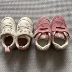 New Balance 996 ピンクと、ベージュのベビーシューズ 13cm