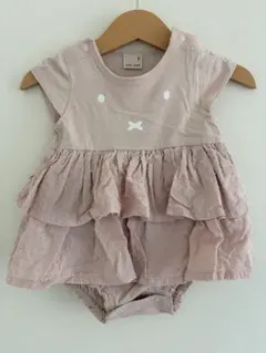 petit main フリルロンパース 70サイズ ピンク