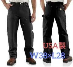 【新品・USA製】Carhartt B01 ダブルニー ペインターパンツ 黒