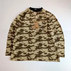 美品　00s USA製 OLD STUSSY デザートカモ　ロンT ストリート