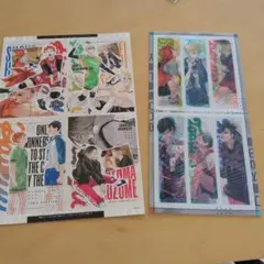 ハイキュー　スクラップ風カード、チェンジングしおりセット