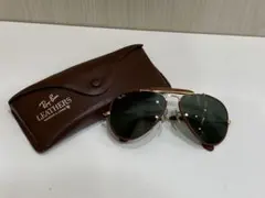 ボシュロム Ray-Ban ゴールドフレーム サングラス ケース付 レザー