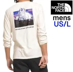 【海外限定】TNF ロンT オフホワイト　US/L 日本サイズXL