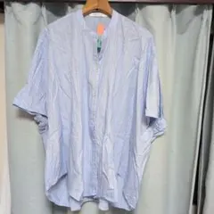 【新品タグ付】AMERICAN HOLIC ストライプバンドカラーシャツ L