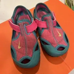 ナイキ　サンダル　ピンク×ブルー　14.0