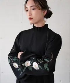 【匿名配送】 iconology 花を着るワンピース#03【白椿】ブラック 花を着るワンピース#03 -black- 白椿 ¥32,000 ☽再販期間☽ 12/1