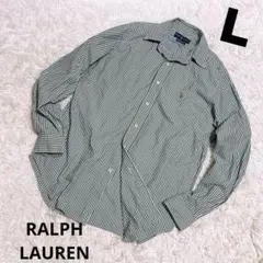 美品 RALPH LAUREN classic fit 長袖シャツ ストライプ