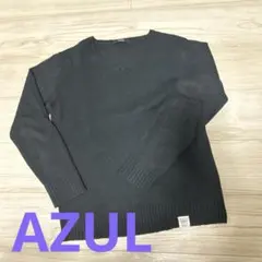 AZUL ブラック Vネック セーター