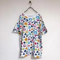 【PIXAR】ピクサー(3L)半袖 Tシャツ 総柄 キャラクター Disney