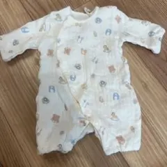 赤ちゃん本舗　綿100% 動物プリントロンパース 70cm