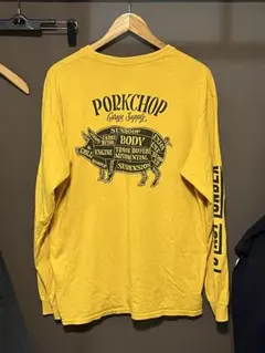 PORKCHOP Garage Supply 長袖カットソー イエロー　難ありのサムネイル