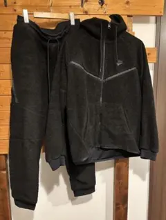Nike フリースジャケット XL ブラック　ナイキ　ボア　セットアップ　メンズ
