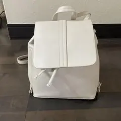ZARA ホワイト レザー リュックサック バックパック
