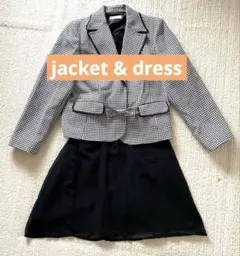 セットアップ　スーツ　入学式　入園式　フォーマル　千鳥柄　4点セット　4L
