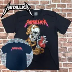 【XLサイズ】メタリカ☆デカロゴ　バンドTシャツ　両面プリント　ブラック　新品