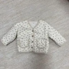 MENERU ベビーアウター 12M 花柄クリーム色 未使用