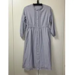 Samansa Mos2 長袖ワンピース ラベンダー