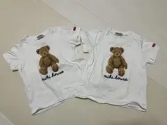 ミキハウス　ベビーTシャツ　2枚セット　双子のサムネイル