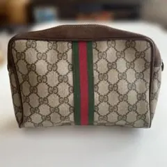 GUCCI グッチ シェリーライン クラッチバッグ GGキャンバス セカンド