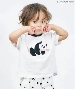 apres les cours パンダTシャツ　90cmのサムネイル