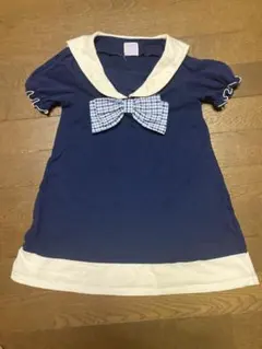 axesfemmeKIDS セーラーカラー 半袖ワンピース ネイビー 130のサムネイル