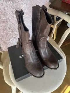 ブラウン レザー ブーツ24〜25センチ