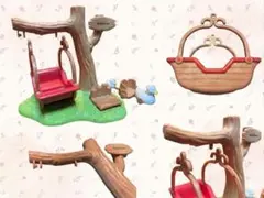 【初期モデル・廃盤・希少】シルバニア 緑の家具・シリーズ 等家具26点