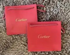 ★最終お値下げ★Cartier 赤 ショッパー袋 ショッピングバッグ　2点セット