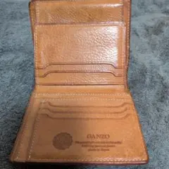 GANZO 二つ折り財布 レザー ブラウンのサムネイル