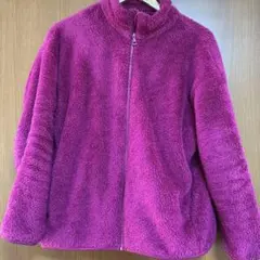 ピンク フリースジャケット フルジップ