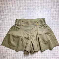 【美品】PAGEBOY ページボーイ　フレアショートパンツ ギャザーウエスト　Mのサムネイル