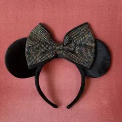 ミニー カチューシャ ビーズ装飾付き