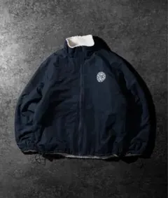 kutir/2wayリバーシブルナイロンボアブルゾン ネイビー