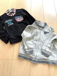キッズ　ジップアップスウェット　パーカー　2点セット　100