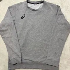 ASICS グレー クルーネック トレーナー