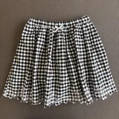 《130》美品☆any Fam スカパン スカラップ スカート チェック柄