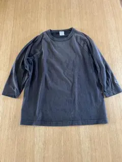 Champion T1011 M ブラック色落ち（ダークグレー ）七分袖
